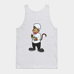 Monkey as Cook with Bowl Tank Top